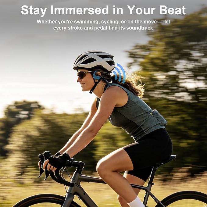 Waterproof Earbuds for Swimming, Swimming Headphones with 8GB MP3 Player | In-Ear Bone Conduction Earbuds , Swimming Headphones, IPX8 Swimming Earphones for Underwater, Headphones for Running Fitnes