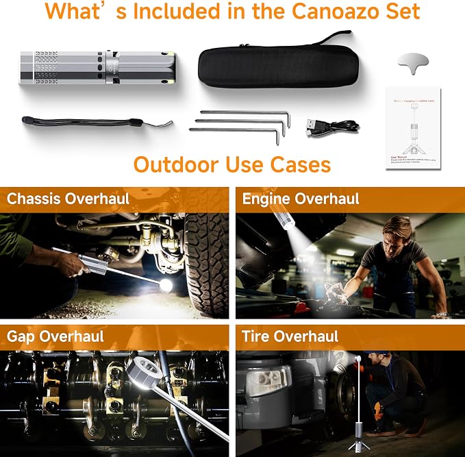 Rechargeable 21000mAh Camping Light, Telescopic Camping Lights, Collapsible Magnetic Camping Lantern with Stand IPX6 Waterproof Flashlights, Camping Lamp for Emergency, Hiking