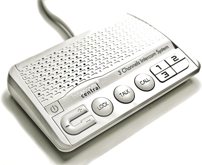 GROUND wire Power-line 3 CHANNELS Intercom System, Two Stations Set.