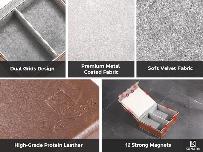 KK7 PLUS Faraday Box for Key Fobs, Signal Shielding Storage, Key cases | KENARK • Signal Shielding • Magnetic Closure • Modern Storage Design • Home & Office Use