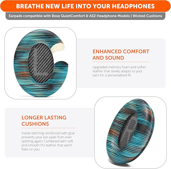 WC Wicked Cushions Upgraded Replacement Ear Pads for Bose QC35 & QC35ii (QuietComfort 35) Headphones & More - Softer Leather, Luxurious Memory Foam, Added Thickness, Extra Durability | The Simulation