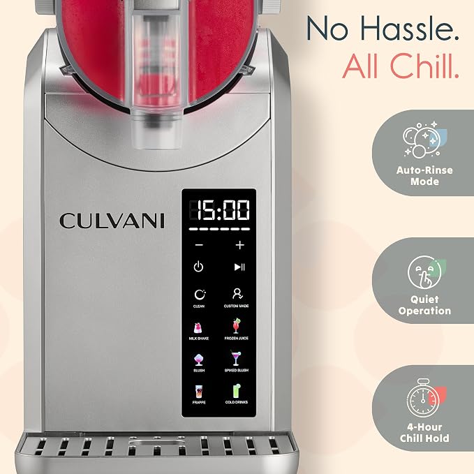 Slushie Machine for Home 68 Oz— Chillux Slushy Machine with 6 Preset Modes (No Ice Needed) — Frozen Drink Machine for Margaritas, Frappes & More