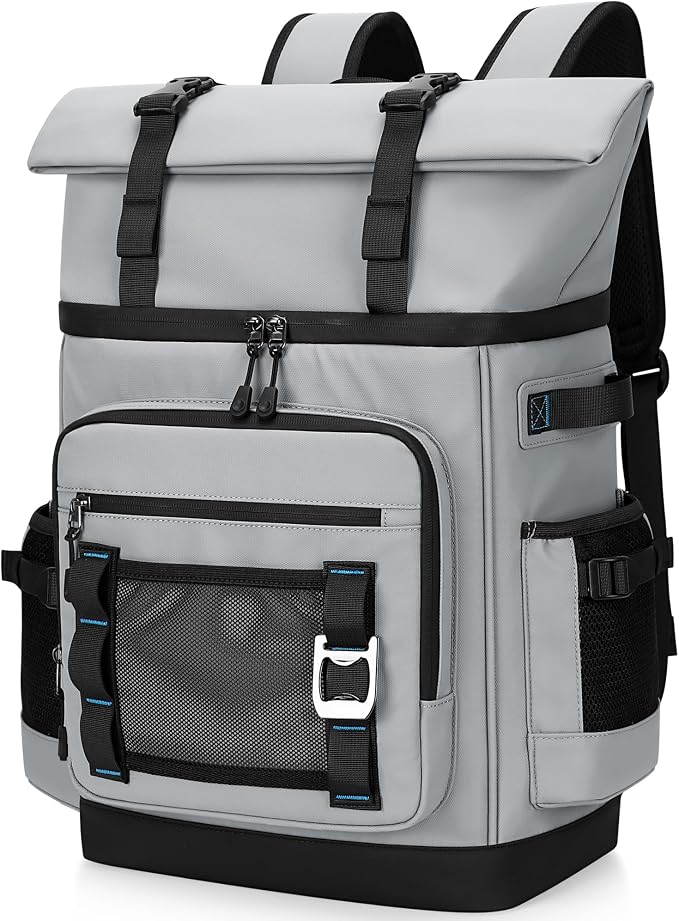 42 Can Backpack Cooler,40L Insulated Double Decker Leakproof, Waterproof Travel Cooler Backpack for Beach Camping Picnic Travel