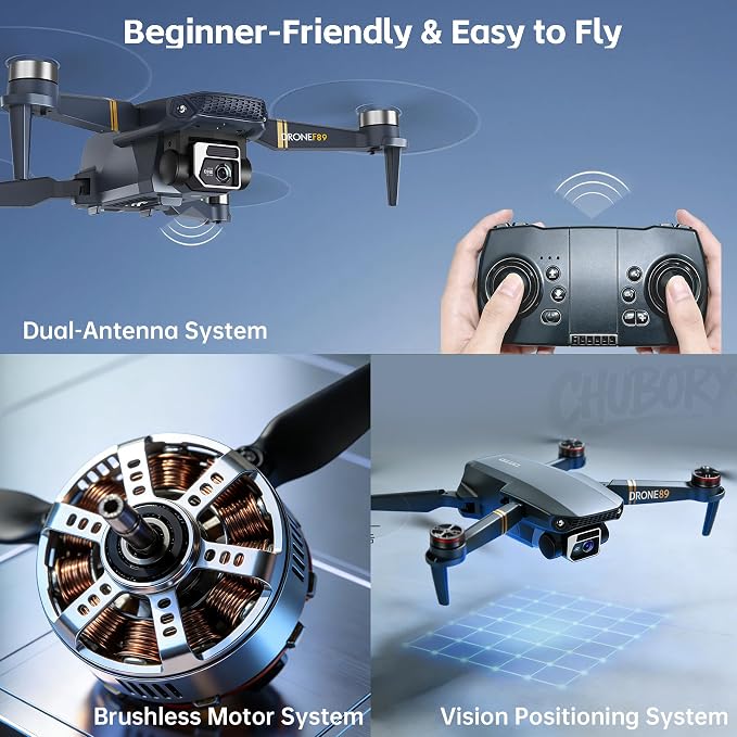 2650 ft Control Range 4K Drone with Camera for Beginners–84 min Flight Time 3 Batteries, WiFi Quadcopter Brushless Motor, Auto Hover, Follow Me