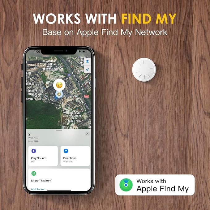 GPS Tracker for Vehicles, 1PCS Tracker Device for Vehicles, Work with Find My (iOS Only), Tracking Devices for Cars Hidden with Waterproof Case, No Monthly Fee GPS Trackers