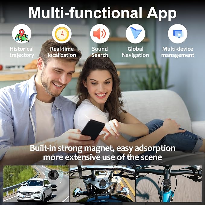 GPS Tracker for Vehicles | Portable Magnetic Device for Cars, Kids, Dogs & Trucks | Full Global Coverage | No Subscription or Monthly Fees