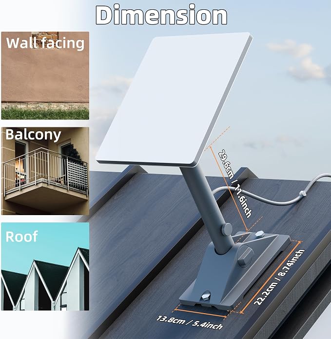 Starlink Mini Roof Mount Adjustable Starink Mini Home Mount Heavy Duty Pole Mounting with Adjustable Tilt 90 for Better Signal