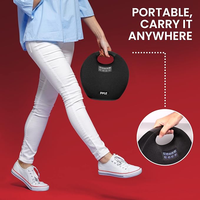 Pyle Portable Waterproof Bluetooth Speaker - 280 Watt Max Output Power, Wireless Music Streaming, Rechargeable Battery, MP3/WMA/FLAC Digital Audio File Support, & Remote Control Battery Operated