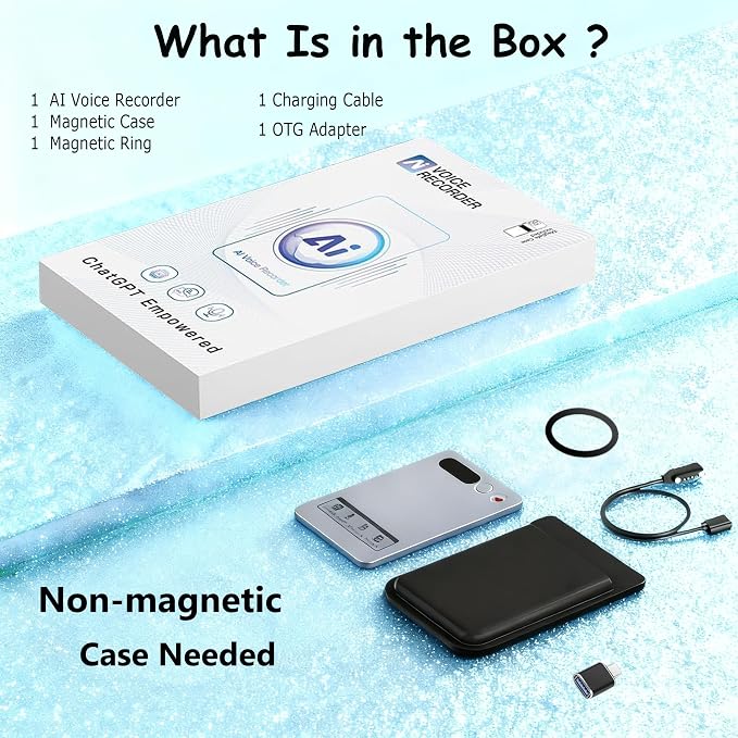 AI Voice Recorder with Transcription and Mind Map, AI Recorder and Transcriber, APP Control, AI Note Taker Recording Device for Lectures,Meetings,Calls, Long Battery, Gray