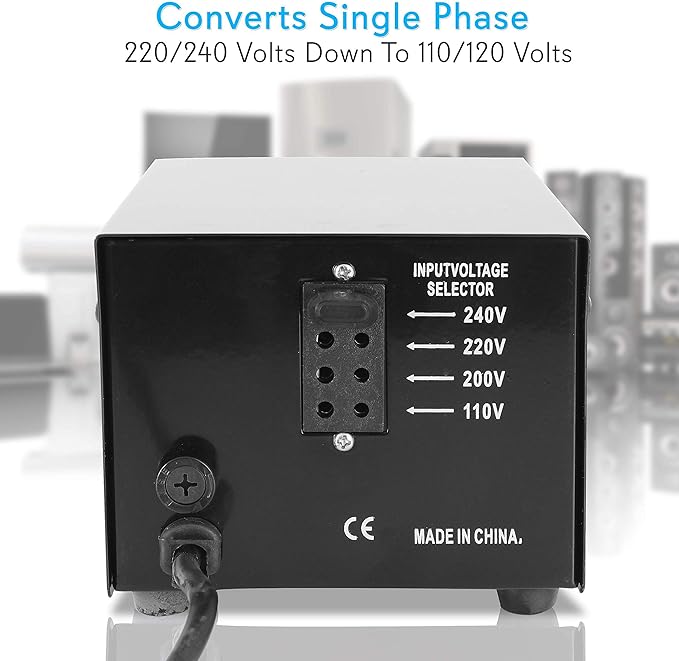 Pyle Step Up and Down Converter - 500 Watt Voltage Converter Transformer w/ USB Charging Port, UK Power Adapter, AC 110 / 120 to 220 / 240 Volt Vice Versa, 110V/120V/220V/240V Input Voltage