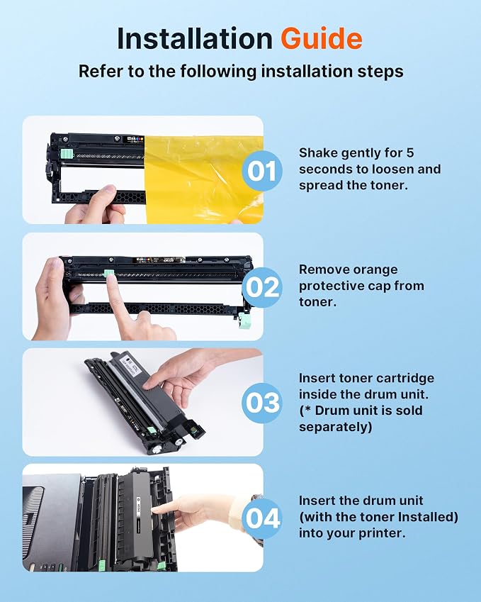 E-Z Ink Pro Compatible DR229CL Drum Unit Replacement for Brother DR229CL use with TN229 TN229xl Compatible with Brother MFC-L3780CDW MFC-L3720CDW HL-L3220CDW HL-L3280CDW Printer (4 Pack)