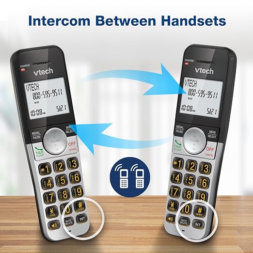 VTech DECT 6.0 Cordless Phone – Interference-Free Sound, Large Backlit Display, Big Buttons, Caller ID, Speakerphone | VG231