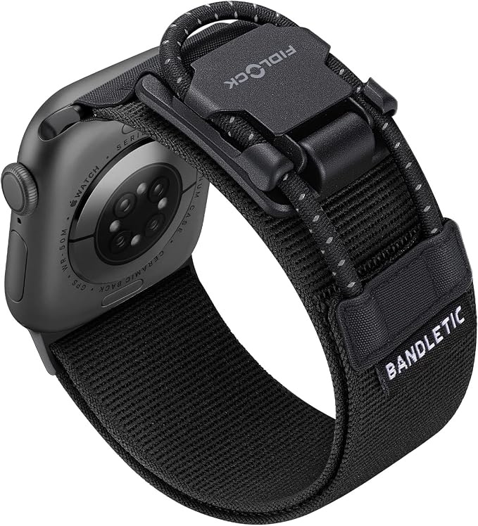 Bandletic Compatible with Apple Watch Series 11 10 46mm Bands for Men, Soft Nylon Sport Strap with Magnetic Fidlock Hook Rope Buckle for iWatch Ultra 3/2/1(49mm), Series 9/8/7(45mm), SE/6/5/4(44mm)
