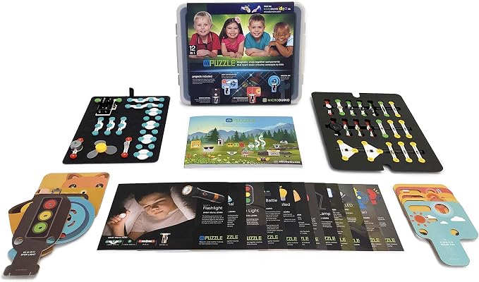 mPuzzle Educational STEM Toy to Learn Electronics and Programming, Building and Coding Set for Kids Aged 5+