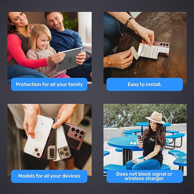 WAVEBLOCK EMF Blocker for Cell Phone - Made for iPhone 17 Pro - The Only Patented, Real Scientifically Backed, Lab-Tested 5G-Shield Sticker to Protect You & Your Loved Ones - USA Made White