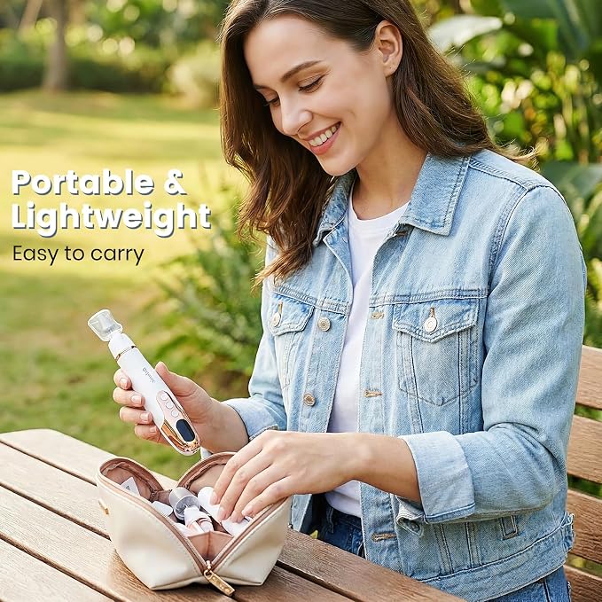 Delanie Electric Nail File for Thick Toe Nails, Cordless Nail Drill Efile, Portable Manicure Pedicure Kit for Nails Acrylic, 10 Speeds Pedicure Tools for Feet Callus Remover