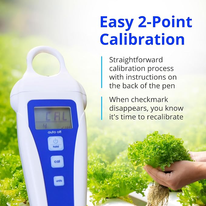 Bluelab pH Pen - ± 0.1 pH Accurate, Durable Double Junction Probe, Waterproof & Floats, Auto Temperature Compensation, Easy Calibration - Made in NZ