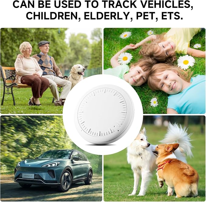 Mini GPS Tracker for Vehicles No Monthly Fee,GPS Car Tracker,Hidden Car Tracker with Magnetic Case,Real Time Car GPS Tracker Compatible with iOS & Android (Black,1PCS)