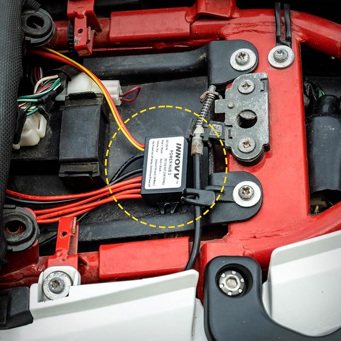 INNOVV Power Hub 3 Power Distribution System Kit, DC 12V 15A Motorcycle Power Distribution Hub, Connecting Up to 5 Devices Installed on The Motorcycle