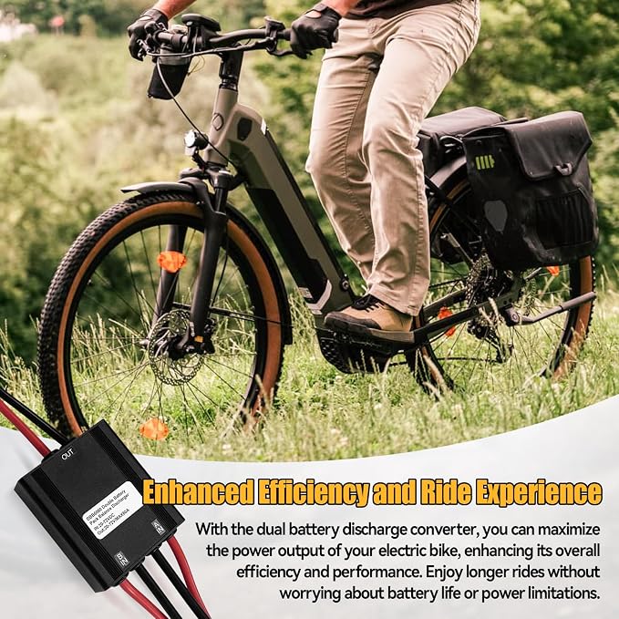 Double Battery Discharge Converter for E-Bike,DC 20V-72V DC Dual Battery Pack Switch Balancer XT90 Plug for Increase The Capacity by Connecting Two Batteries in Parallel Equalization Module (60A)