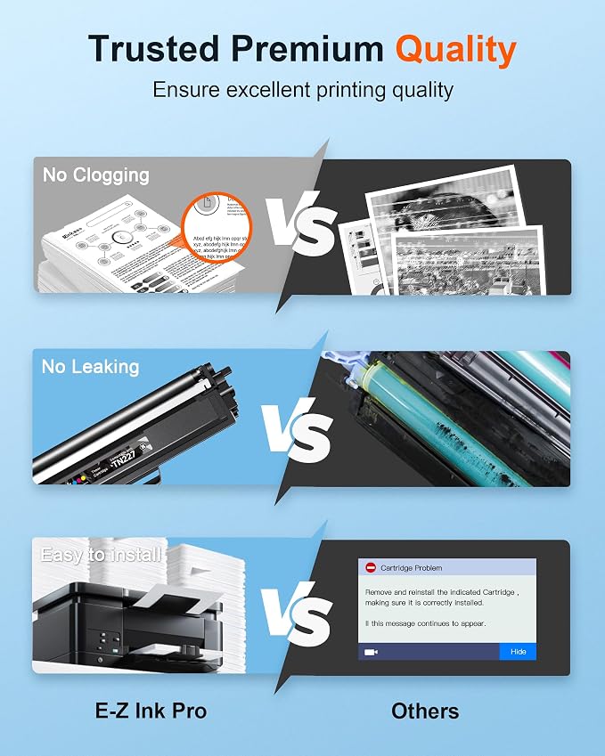 E-Z Ink Pro Toner Cartridge Replacement for Brother TN227 Black TN-227BK TN227BK TN223 High Yield to use with Brother HL-l3270CDW MFC-L3770CDW MFC-L3750CDW HL-L3230CDW HL-L3290CDW HL-L3210CW (2 Black)