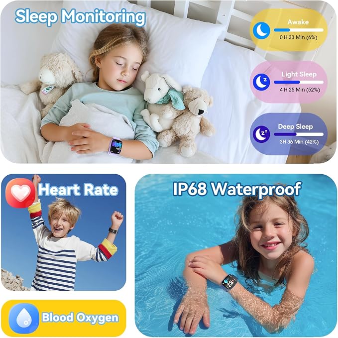 Fitness Tracker Watch, No APP/Phone Required Pedometer Watches Compatible with Apple Find My, Heart Rate, Sleep Monitor Calories Step Counter Stopwatch Waterproof Gifts