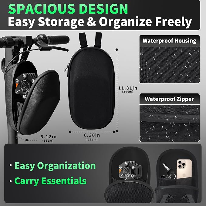 Lambolt Electric Scooter Lock - Heavy Duty Anti-Theft Folding Combination Bike Lock for Ebike | Compact Alloy Steel Security Chain Lock with Mounting Bracket & Bags
