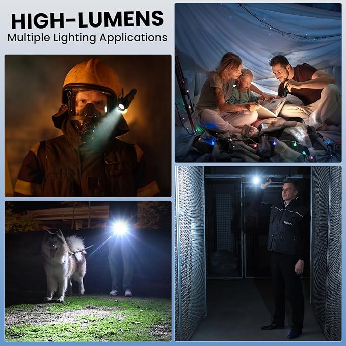 Rechargeable LED Flashlights High Lumens, 99,000 Lumen Super Bright Flashlight with 7 Modes & Waterproof, Powerful USB Rechargeable Handheld Flash Light for Camping Home