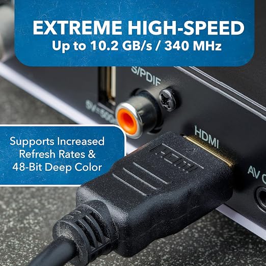 OREI 6FT HDMI Cable 2-Pack – High-Speed HDMI to HDMI Cable for 4K, 3D, Ethernet, ARC, and 1080p – Compatible with Roku, Blu-ray, Xbox, PS3