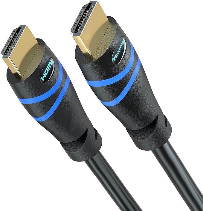 BlueRigger 4K HDMI Cable 25 FT (4K 60Hz 18Gbps HDMI Cord, HDR10, in-Wall CL3 Rated, High Speed, HDCP2.2, eARC) - Long HDMI Cable Compatible with Home Theatre, HDTV, Gaming Consoles, Streaming Devices