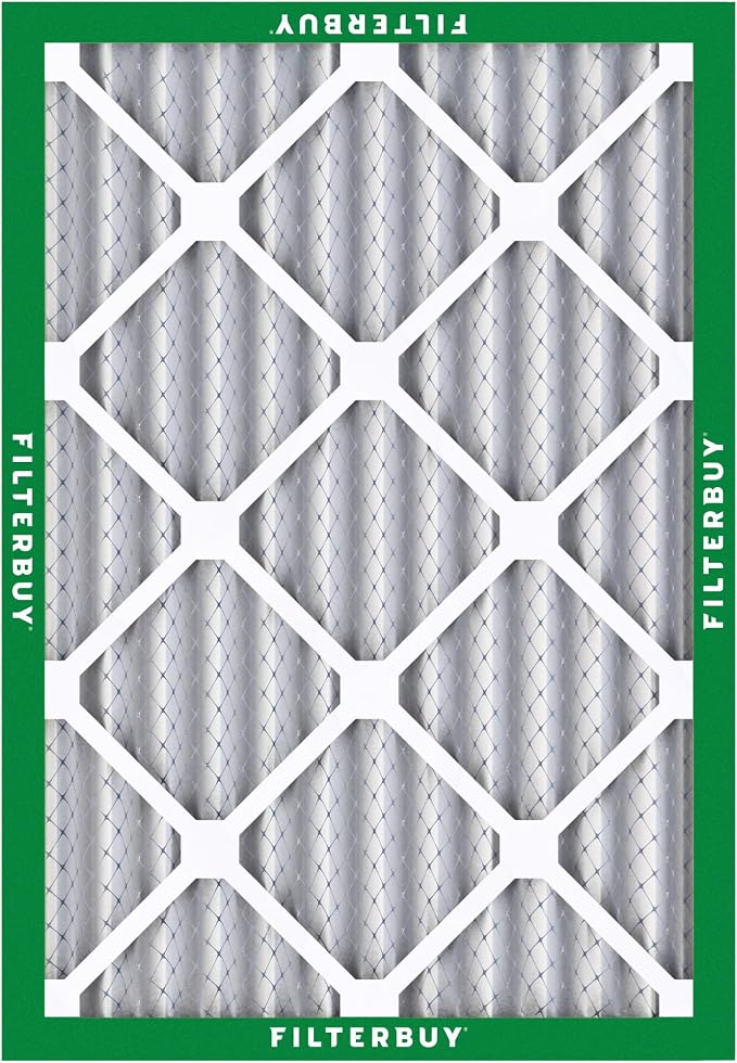 Filterbuy 30x36x2 Air Filter MERV 8 Essential Dust & Allergy Defense (5-Pack), Electrostatic Pleated HVAC AC Furnace Filters Replacement, Made in USA (Actual Size: 29.81 x 35.81 x 1.75)