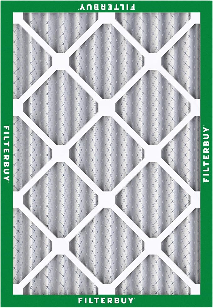 Filterbuy 28x30x2 Air Filter MERV 8 Essential Dust & Allergy Defense (5-Pack), Electrostatic Pleated HVAC AC Furnace Filters Replacement, Made in USA (Actual Size: 27.75 x 29.75 x 1.75)