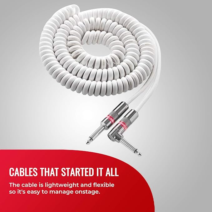 Monster Prolink Monster Classic Instrument Cable - 12 ft - Coiled White