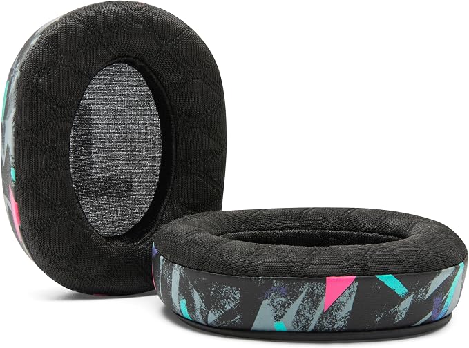 WC Freeze V2 G PRO X – Angled Cooling Gel Earpads Compatible with Logitech G Pro X Series by Wicked Cushions | Angled Pads for Extreme Comfort, New Freeze V2 Cooling Fabric, Extra Thick | 90's Black