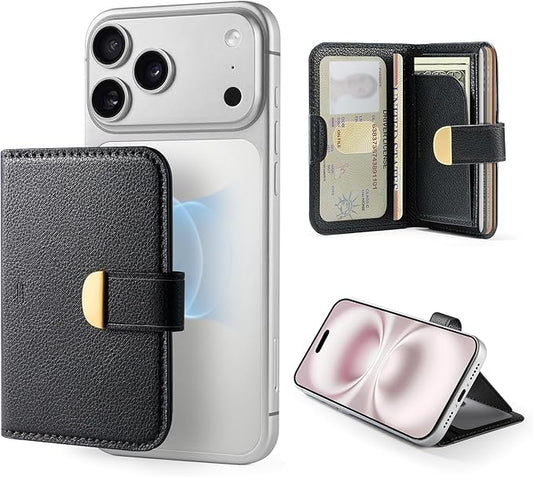 ESR for iPhone 17 Pro Max Case Bundle with Aura MagSafe Wallet for Women, 5-Card Holder, RFID Blocking, MagSafe Sticker Included, Magnetic Wallet for iPhone 17/16/15/14/13/12 Series