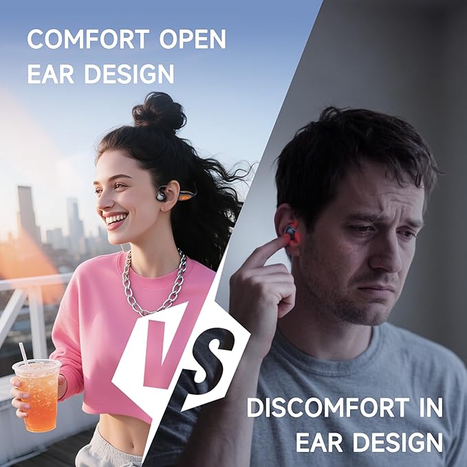 Bone Conduction Headphones, 2026 Upgrade Bluetooth 6.1 Open Ear Headphones, 16Hrs Playtime Wireless Earbuds with Mic, 28g Lightweight Comfort, IPX5 Waterproof Running Headphones for Gym