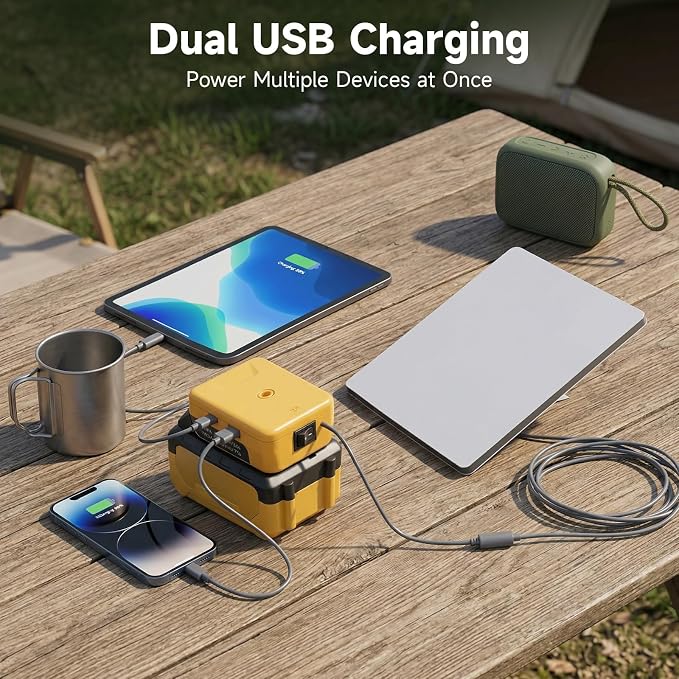 Starlink Mini Battery Adapter Compatible with DeWalt 18V-20V Max Battery to DC Plug Starlink Mini Power Supply, with Independent Button and Low Voltage Protection for Starlink mini Batteries