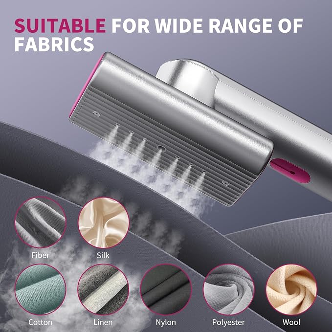 G9 Pro Smart Handheld Steamer for Clothes, Palm-Sized & Lightweight (1lb), Dual Steam Modes, Easy Wrinkle Remover, Auto Shut-Off, Travel & Home Double Use