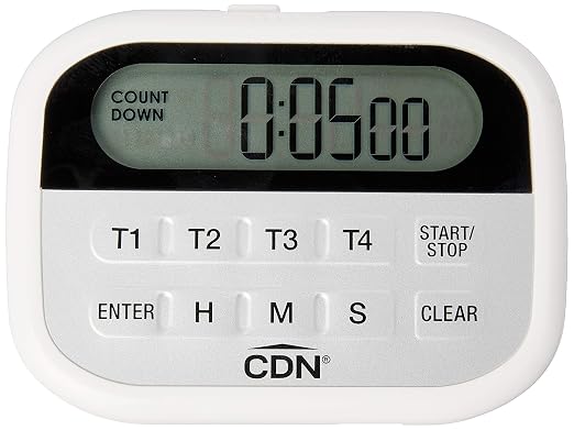 CDN PT2 Component Design Northwest 4-Event Clock Digital Timer, White