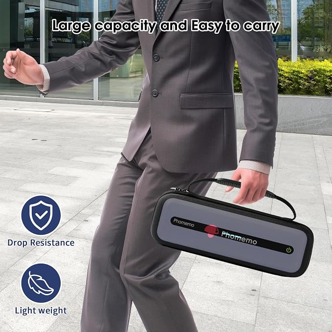Phomemo M834 Portable Printers & 1 Printer Case, Bluetooth Inkless Thermal Printer Compatible with iPhone, Android Phone, Laptop for Office Car Home Use