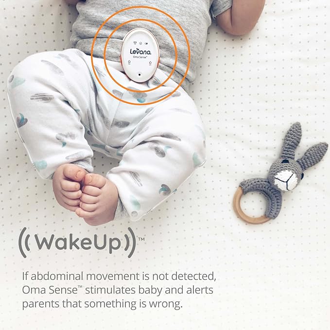 Levana Oma Sense Portable Baby Breathing Movement Monitor with Vibrations and Audible Alerts Designed to Stimulate Baby and Alert Parents