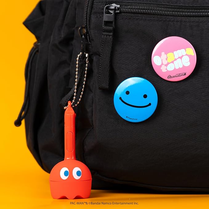 Otamatone Melody Original PAC-Man Electronic Portable Music Toy Player Synthesizer from Japan by Maywa Denki Officially Licensed Merchandise with English Instructions Keychain Accessory - Blinky