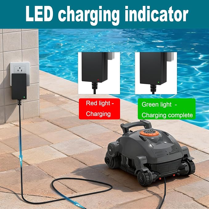 25.2V Charger for Gosvor Robotic Pool Cleaner Only Compatible with Gosvor Pivot GS10 GS-10 21.6V Li-ion Battery Power Adapter Cord