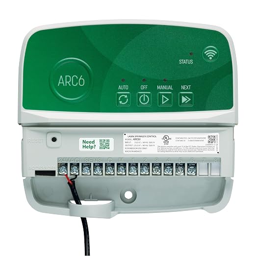 Rain Bird ARC6 App-Based Indoor Smart WiFi Irrigation Sprinkler Timer/Controller, 6-Zone/Station, EPA WaterSense Certified, Compatible with Alexa, Indoor 6-Station