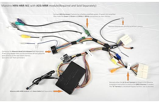 Idatalink Maestro HRN-HRR-NI1 Plug and Play Radio Replacement Harness for Select 2007-2020 Nissan Vehicles (ADS-MRR or ADS-MRR2 Module Required)