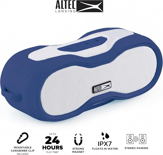 Altec Lansing - Portable Bluetooth Speaker, Waterproof IP67