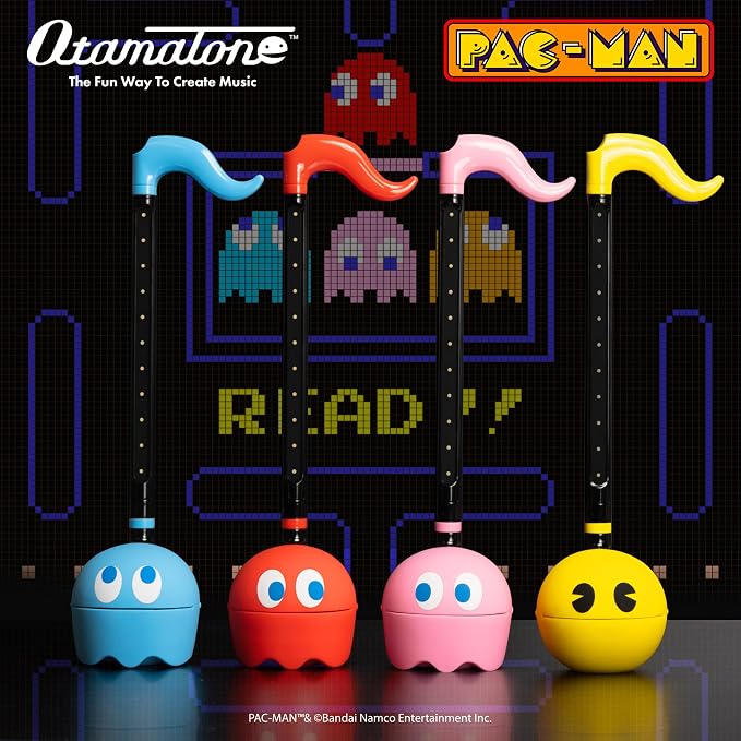 Otamatone PAC-MAN Electronic Musical Instrument Portable Synthesizer Toy from Japan by Maywa Denki – Fun Award-Winning Music Toy for Kids, Teens & Adults [English Instructions] - Blinky