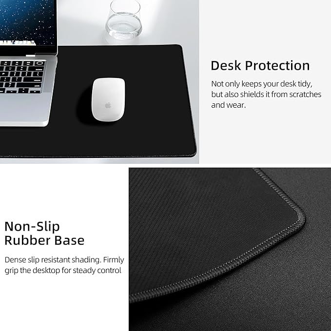 ExtreLife Wireless Charging Mouse Pad, Gaming Mouse Pad with Ultra-Smooth Surface, 31.5”x15.75” Large Desk Mat, Non-Slip Rubber Base, Waterproof Computer Keyboard Pad for Gaming, MacBook, Laptop, Desk