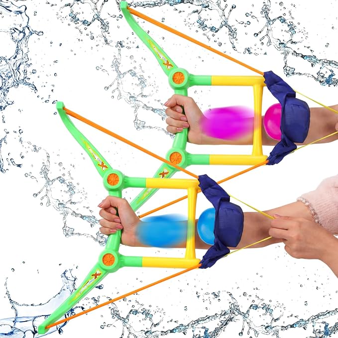 Soulchen 2 Pack Water Balloon Launcher Slingshots, Hand-held Launcher Summer Toys for Kids Outdoor Pool Beach Water Game for Boys, Girls, Teens, Adults Backyard Fight Play