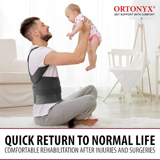 ORTONYX Comfort Back Brace Posture Corrector for Men and Woman, Shoulder Clavicle Thoracic Support/M